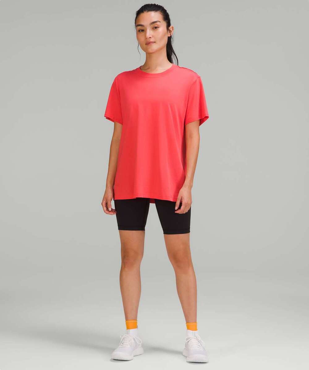 Lululemon All Yours Cotton T-Shirt Pale Raspberry Size Small
